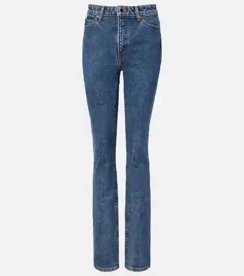 Khaite Women's Daria Mid-Rise Slim Jeans